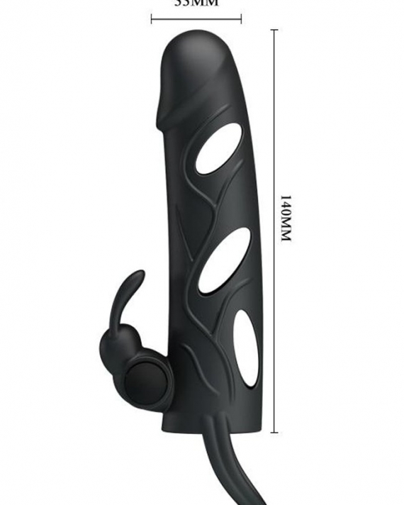 Siyah Penis Kılıfı Klitoris Uyarıcılı