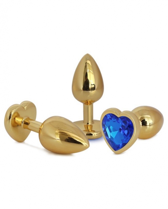 Anal Plug Metal Altın Renk 3lü Set