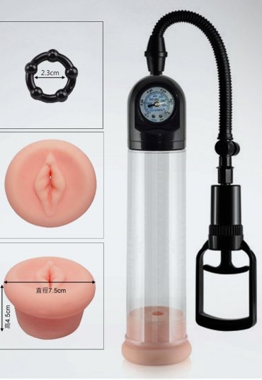 Hava Geçirmez Silikonlu Baremli Penis Pompası