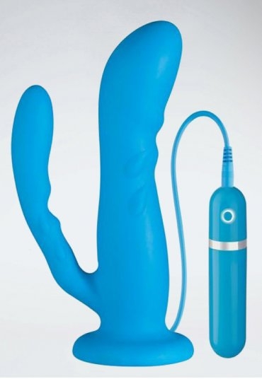 Sculp Silikon Çatal Vibratör Mavi