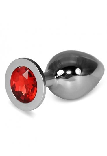 Küçük boy metal anal plug Kırmızı