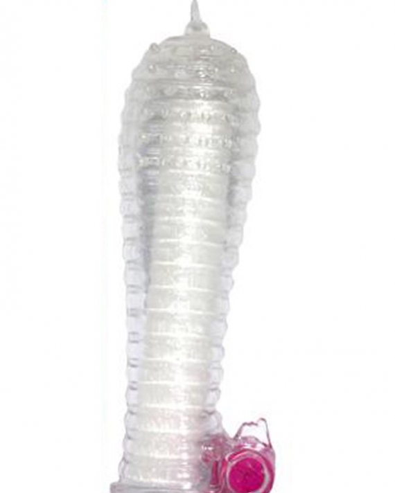 Tırtıklı Şeffaf Titreşimli Penis Kılıfı