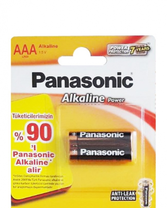 Panasonic Power Alkalin 2xAAA İnce Kalem Pil