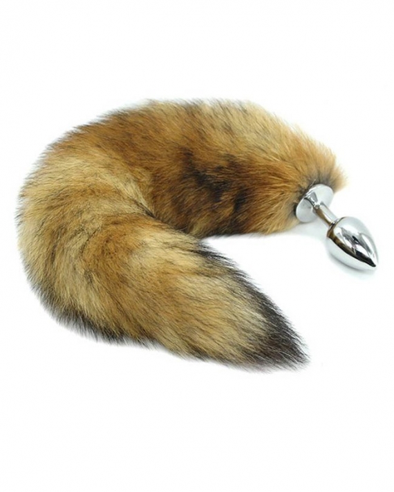 Tilki Kuyruklu Paslanmaz Çelik Anal Plug