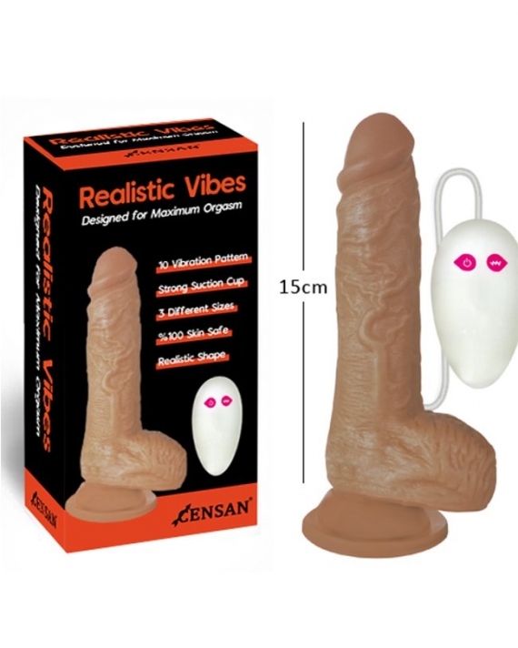 15 Cm Şarjlı Realistik Titreşimli Vibratör