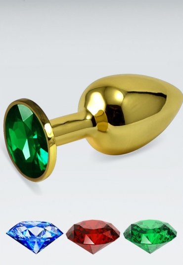 Küçük Boy Gold Anal Plug Yeşil