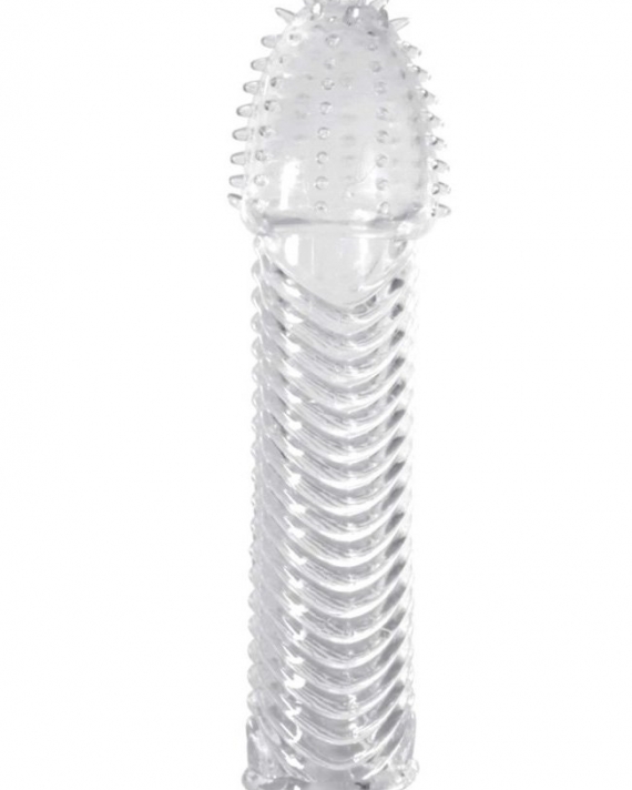 Tırtıklı Uzatıcı Dolgulu Bayan Vajinal Orgazm Uyarıcı Penis Kılıf