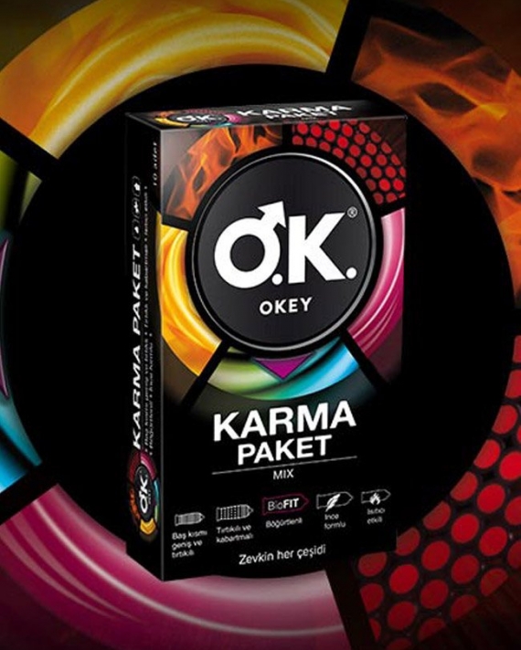 Okey Prezervatif Renk Renk 12'li