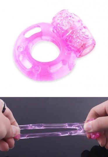 Cockring mit Vibration pink