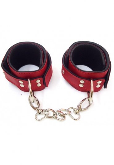 Kırmızı Renkli Deri Kelepçe