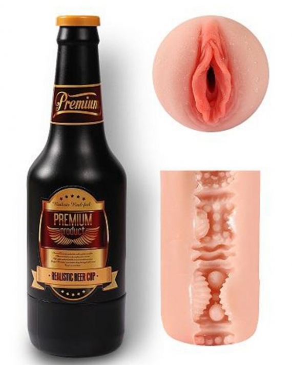 Bira Şişesi Titreşimli Vajina Mastürbatör