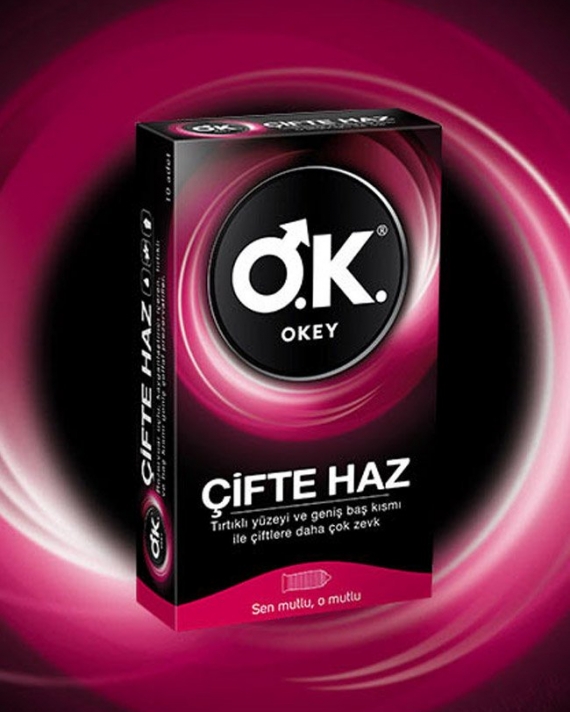 Okey Prezervatif Çifte Haz 10'lu