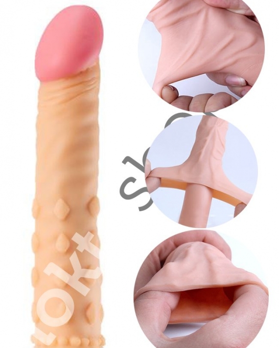 Dolgulu Medikal Slikon Penis Kılıfı