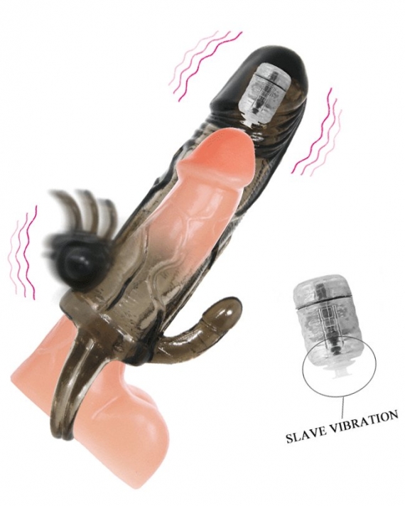 Siyah Penis Kılıfı Klitoris ve Anal Uyarıcılı