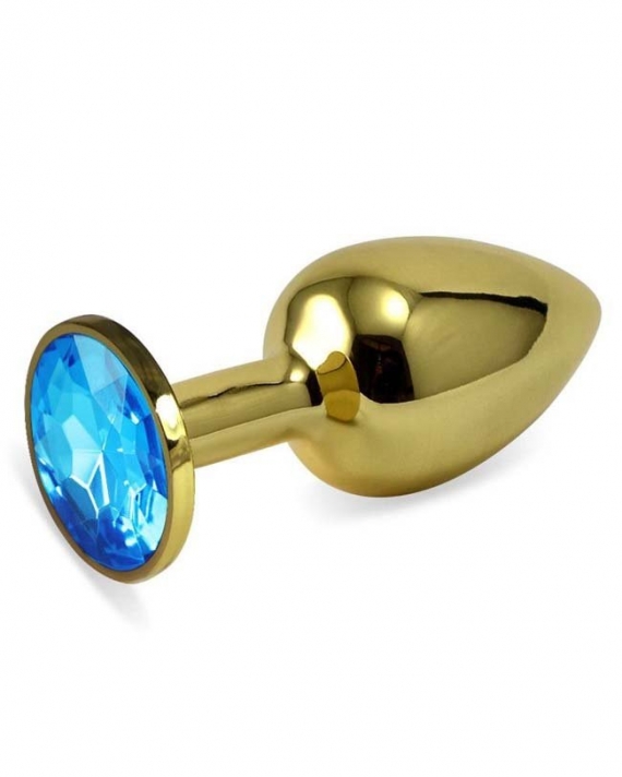 Metal Taşlı Gold Anal Plug