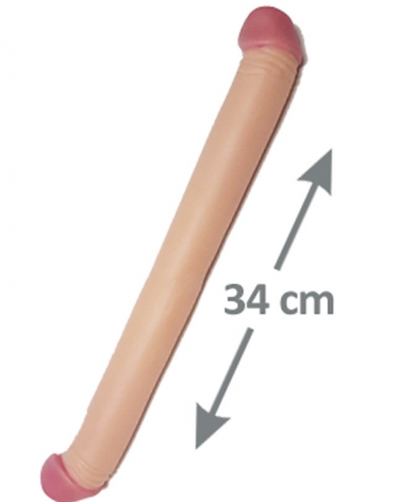 34 Cm Çift Taraflı Gerçekçi Dildo