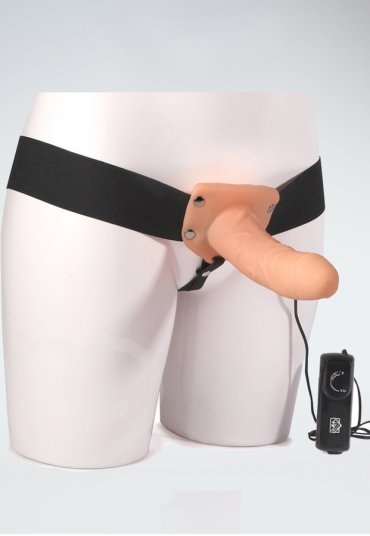 Robotic Ten Rengi Titreşimli İçi Boş Belden Bağlamalı Penis