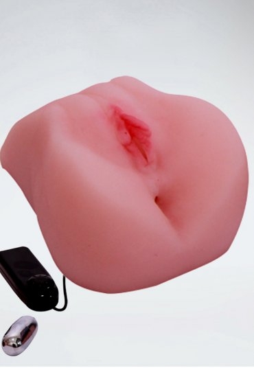 Pussy Ass İki İşlevli Titreşimli Ten hassasiyetli Vajina