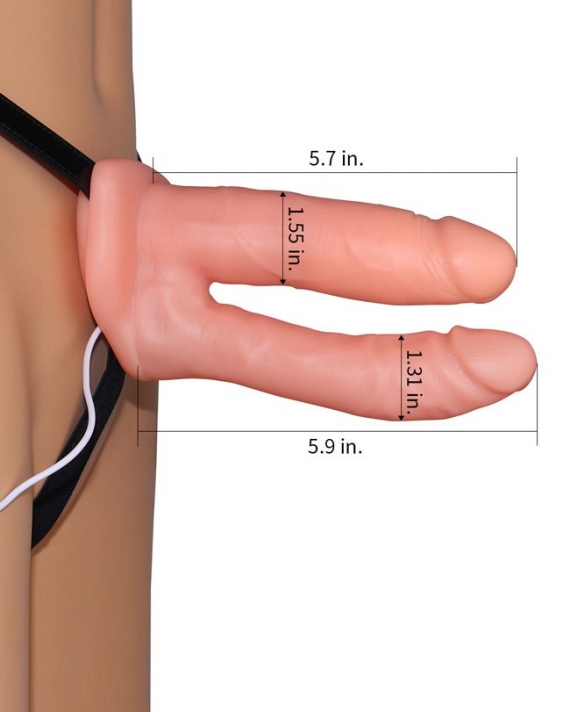 Çift Taraflı İçi Boş Belden Bağlamalı Çatal Penis