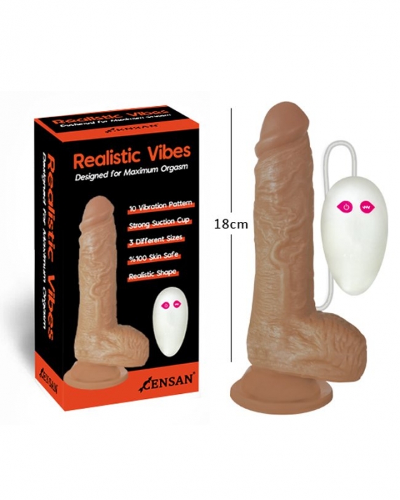 18 Cm pilli Realistik Titreşimli Vibratör
