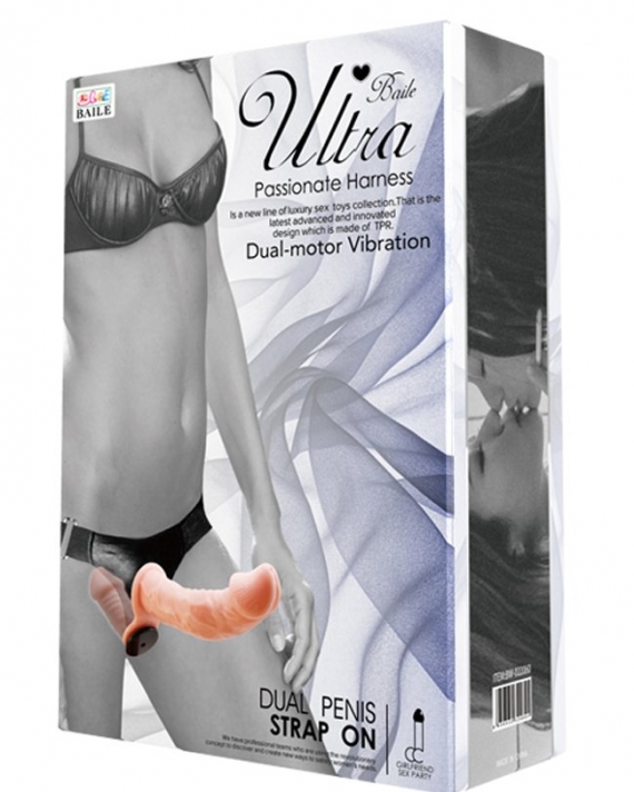 Çift Taraflı Belden Bağlamalı Strapon Lezbiyen Dildo