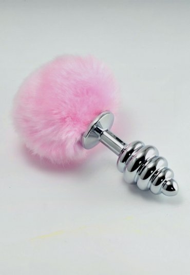 Metal Kıvrımlı Pembe Kuyruklu Anal Plug