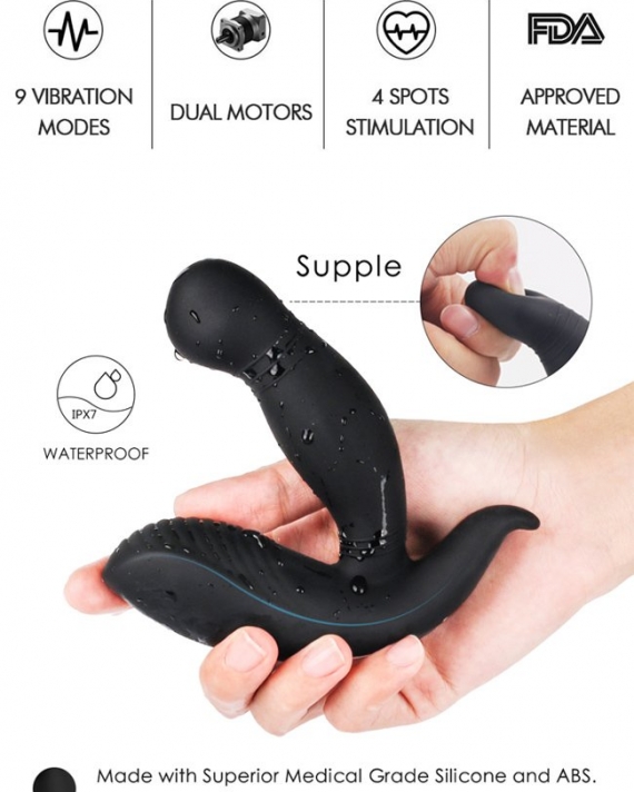 Silikon G-Spot Prostat Masaj Vibratörü