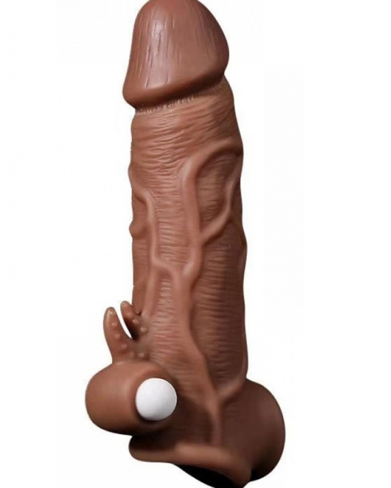 Lock Love 17 Cm Titreşimli Penis Büyütme Kılıfı