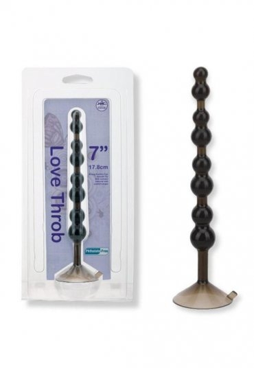 Love Throb Siyah Vantuzlu Anal Tıkaç