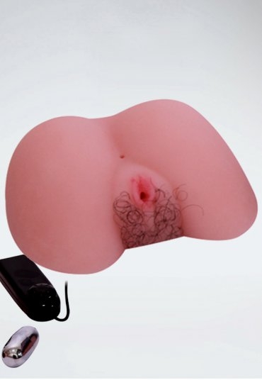 Insatiable Ass Pussy İki İşlevli Ten Renginde Titreşimli Vajina