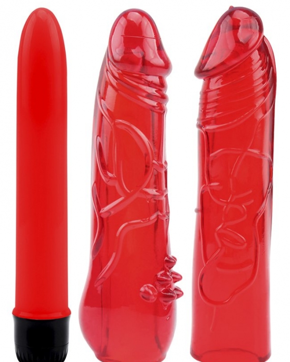 Değiştirilebilir Başlıklı Jel Vibratör Seti 