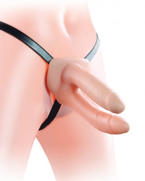 Belden Bağlamalı Çift Rataflı Çatal Strapon