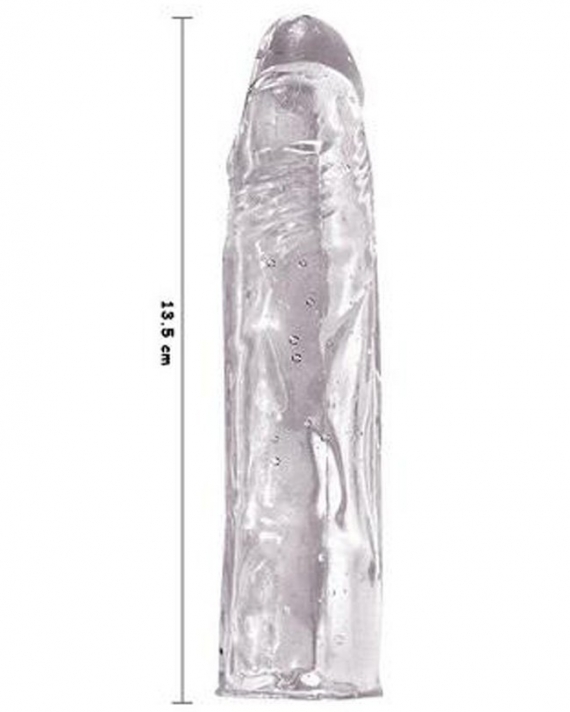 Damarlı Uzatmalı Silikon Penis Kılıfı