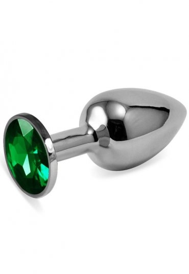 Küçük boy metal anal plug Yeşil