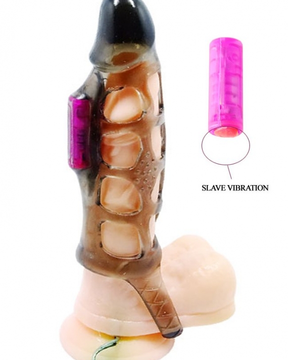 Titreşimli Slikon Penis Kılıfı