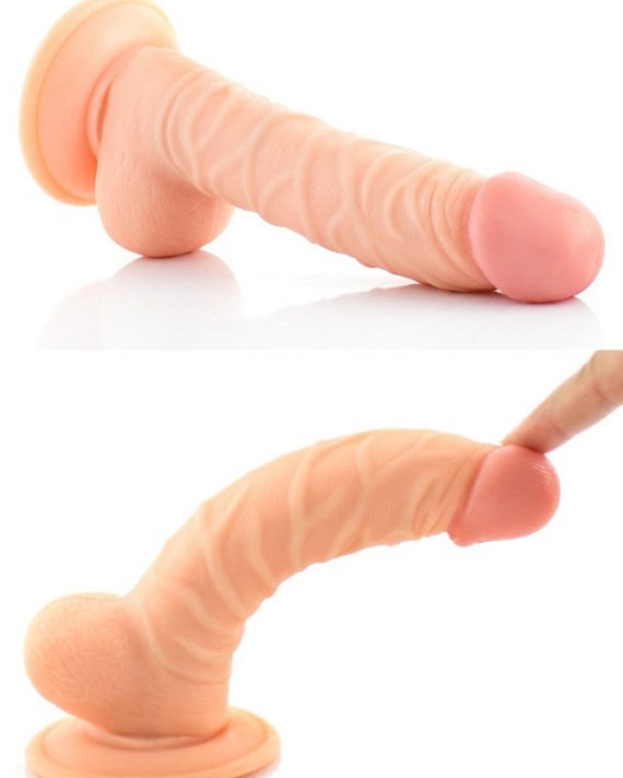 Çift Dokulu 20 Cm Realistik Penis