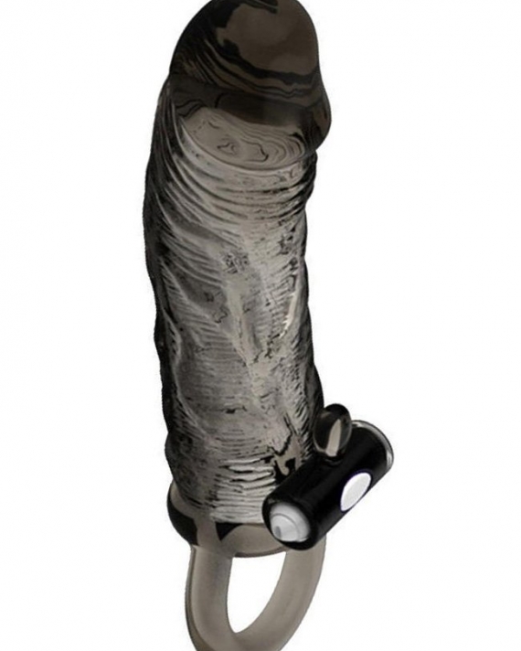 Güçlü Titreşimli 3cm Dolgulu Penis Kılıfı Zenci