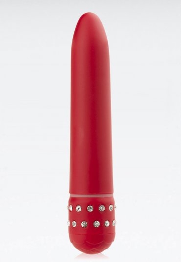 Diamond Kenarları Taşlı Vibratör Kırmızı