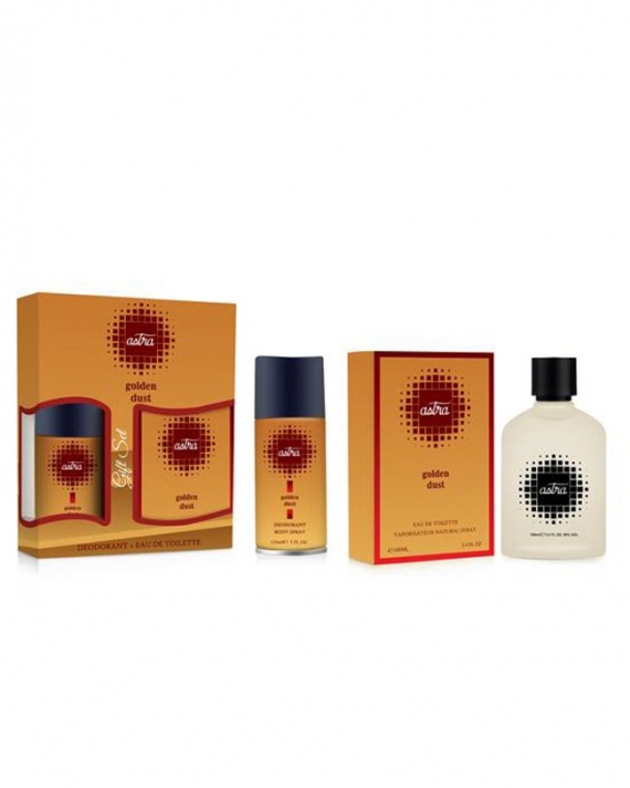 Astra Golden Dust Parfüm ve Deodorant Set Unisex Çikolata