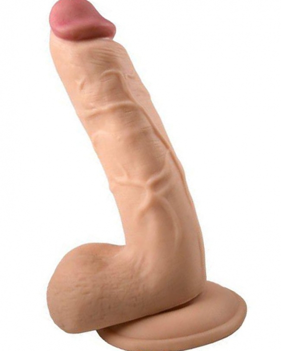 21 Cm Testisli Gerçekçi Kalın Dildo