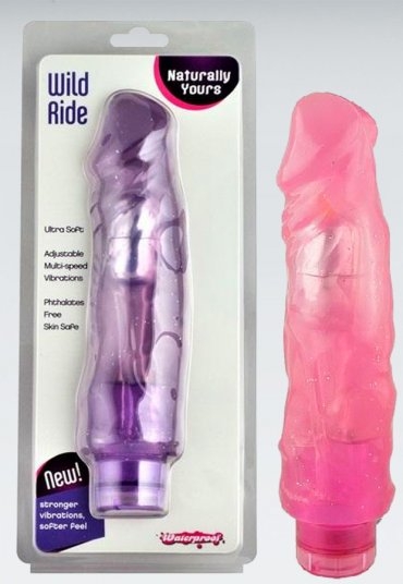 Simli Şeffaf Pembe Jel Vibratör